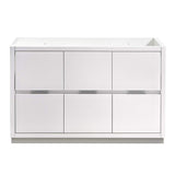 Fresca FCB8448WH Fresca Valencia 48" Glossy White Free Standing Single Sink Modern Bathroom Cabinet