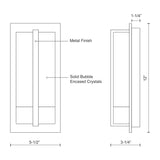 Kuzco WS2812-CH GABLE 12" WS Chrome 120V ELV LED 3000K 90CRI 6W