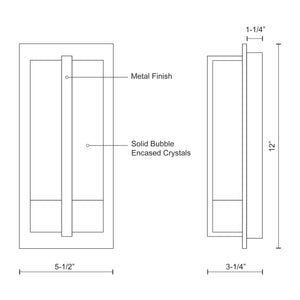 Kuzco WS2812-BK GABLE 12" WS Black 120V ELV LED 3000K 90CRI 6W