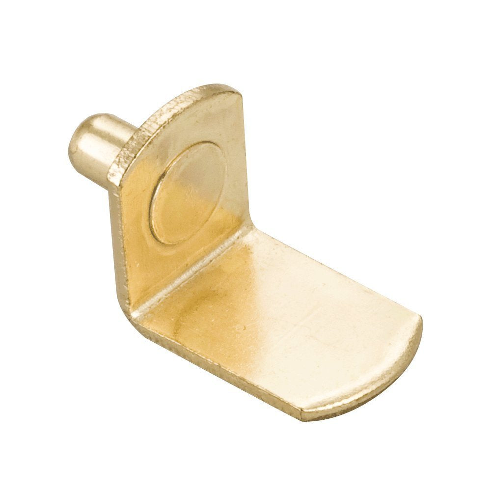 Hardware Resources 1706PB-R 5 mm Angled Shelf Support without Hole - Polished Brass, Retail Pack