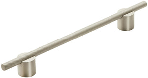 Amerock Cabinet Pull Silver Champagne 7-9/16 inch (192 mm) Center to Center Transcendent 1 Pack Drawer Pull Drawer Handle Cabinet Hardware