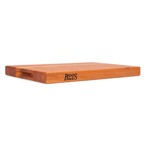 John Boos CHY-R01 Cherry Wood Cutting Board for Kitchen Prep, 1.5 Inch Thick, Large Edge Grain Rectangular Reversible Charcuterie Block, 18" x 12" 1.5" 18X12X1.5 CHY-EDGE GR-REV-