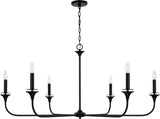 Capital Lighting 448961MB Presley 6 Light Chandelier Matte Black