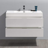 Fresca FCB8342WH-I Fresca Valencia 40" Glossy White Wall Hung Modern Bathroom Vanity