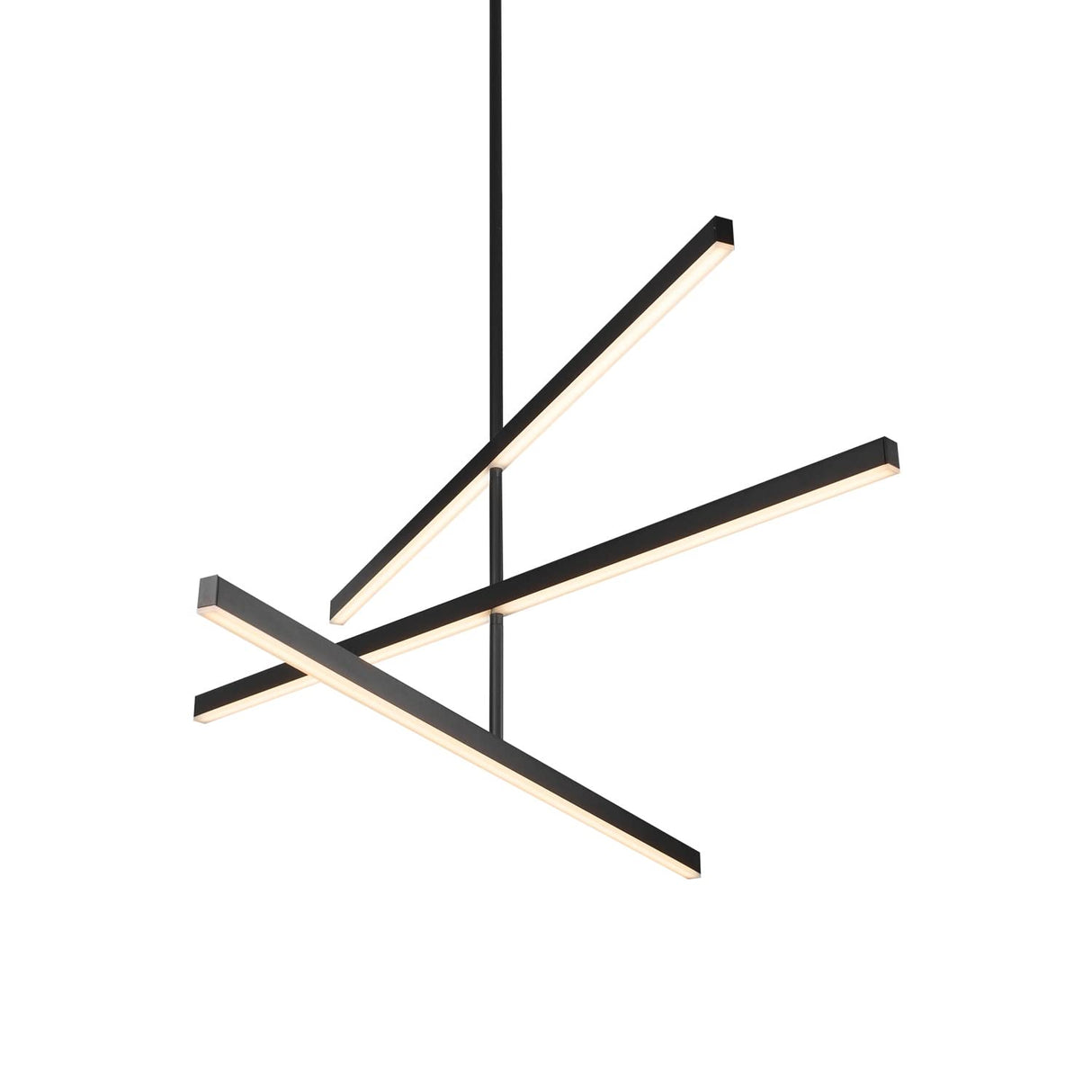 Kuzco CH10345-BK VEGA 45" CH Black 120V TRIAC/ELV LED 3000K 90CRI 56W