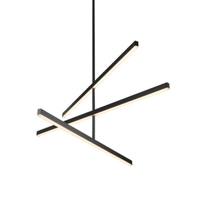Kuzco CH10345-BK VEGA 45" CH Black 120V TRIAC/ELV LED 3000K 90CRI 56W