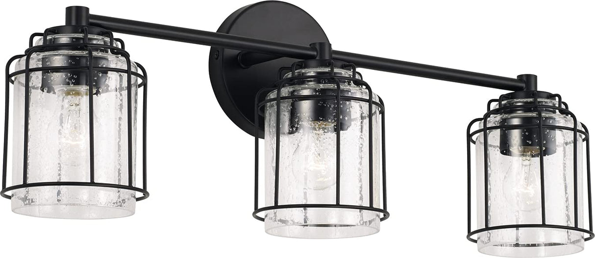 Capital Lighting 142931MB-516 Harmon 3 Light Vanity Matte Black
