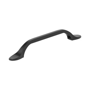 Amerock BP21937FB Matte Black Cabinet Pull 5-1/16 inch (128mm) Center-to-Center Cabinet Hardware Ravino Furniture Hardware Drawer Pull