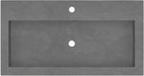 NSL3619-S Native Stone Trough Bathroom Sink, 36" x 19", Slate, Single Faucet Hole