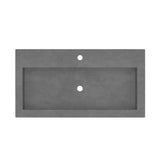 Native Trails NSL3619-P Native Stone Trough Bathroom Sink, 36" x 19", Pearl, Single Faucet Hole