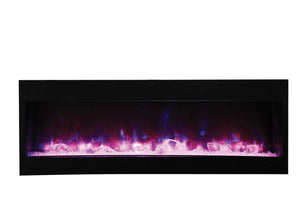 Amantii 72-TRU-VIEW-XL Tru View Deep Smart Electric - 72" Indoor / Outdoor WiFi Enabled 3 Sided Fireplace Featuring a depth of 14 1/4", MultiFunction Remote Control, Multi Speed Flame Motor, and a Selection of Media Options