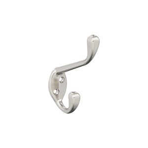 Amerock Large Coat Hook Wall Mount Satin Nickel 1 Pack Robe Hook Towel Hook Entryway Hook Bathroom Hook
