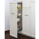 Hardware Resources CPPO1286SC 12" Wide 86" Tall Chrome Wire Soft-close Pantry Pullout