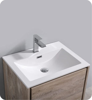 Fresca FCB9224RNW Fresca Catania 24" Rustic Natural Wood Wall Hung Modern Bathroom Cabinet