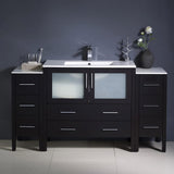 Fresca FCB62-123612ES-I Fresca Torino 60" Espresso Modern Bathroom Cabinets w/ Integrated Sink