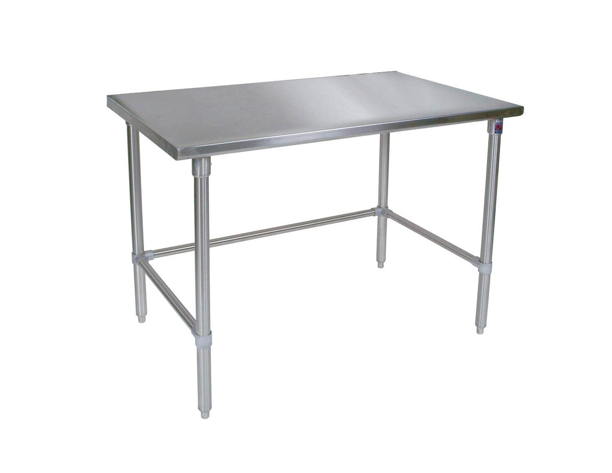 John Boos ST4-3648GBK 14 Gauge Stainless Steel Work Table with Galvanized Base and Bracing, 48" x 36"