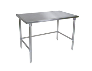 John Boos ST4-2436SBK 14 Gauge Stainless Steel Work Table with Base and Bracing, 36
