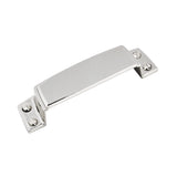 Amerock Cabinet Cup Pull Polished Chrome 3-1/2 inch (89 mm) Center to Center Highland Ridge 1 Pack Drawer Pull Drawer Handle Cabinet Hardware