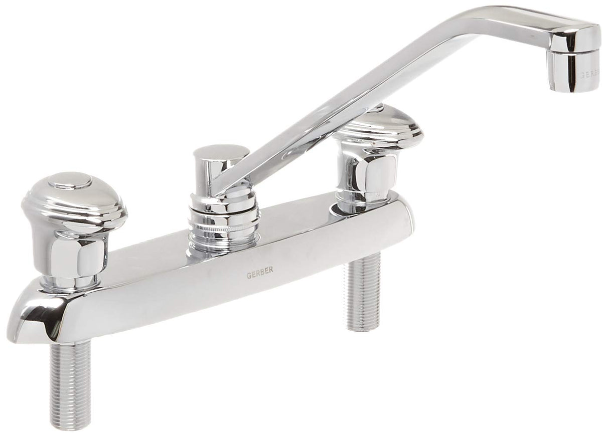 Gerber G0052000 Chrome Hardwater Two Handle Kitchen Faucet Deck Plate MOUNTE...