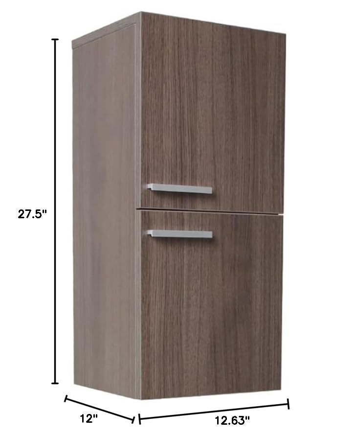 Fresca FST8091GO Fresca Gray Oak Bathroom Linen Side Cabinet w/ 2 Storage Areas