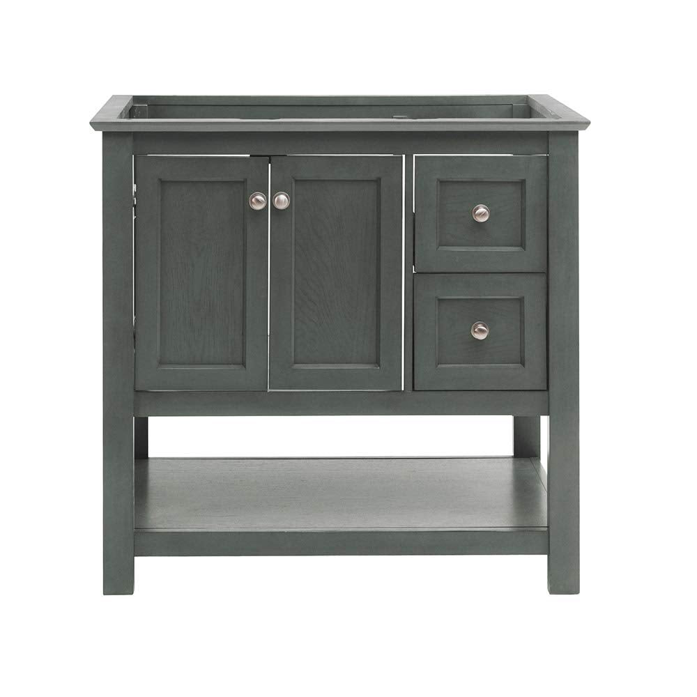 Fresca FCB2336VG Fresca Manchester Regal 36" Gray Wood Veneer Traditional Bathroom Cabinet