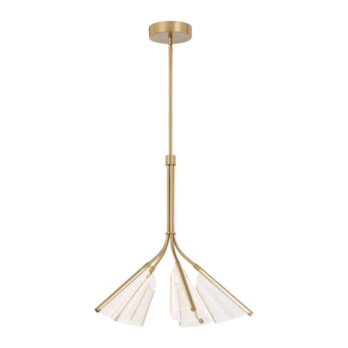 Kuzco CH62628-BG/LG MULBERRY 28" CH BRUSHED GOLD LIGHT GUIDE  67W LED 90 3000K DC LED