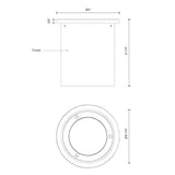 Kuzco EC19404-BK LED EXT CEILING (LAMAR) BLACK 20W