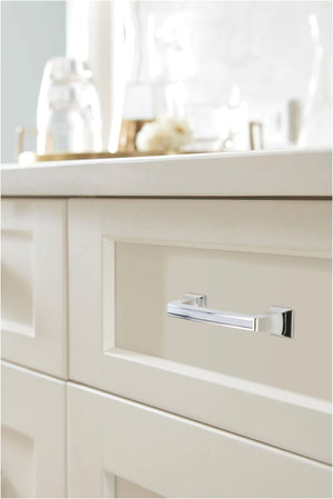 Amerock Cabinet Pull Polished Chrome 3 inch (76 mm) Center to Center Mulholland 1 Pack Drawer Pull Drawer Handle Cabinet Hardware