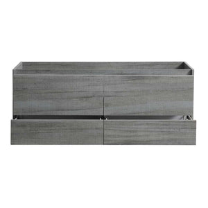 Fresca FCB9260RNW-S Fresca Catania 60" Rustic Natural Wood Wall Hung Single Sink Modern Bathroom Cabinet