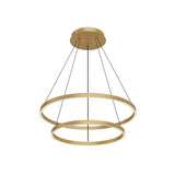 Kuzco CH87232-BG CERCHIO 2 LAYER 32" CHANDELIER BG TEXTURED DOWN ONLY 930 TRIAC 120 116W