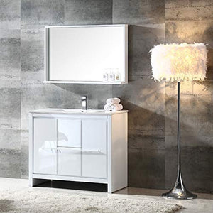 Fresca FVN8140HA Fresca Allier Rio 40" Ash Gray Modern Bathroom Vanity w/ Medicine Cabinet