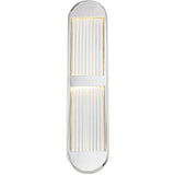 Alora WV330324PN PALAIS 24" WV POLISHED NICKEL CLEAR RIBBED ACRYLIC  26W LED 90 3000K AC LED