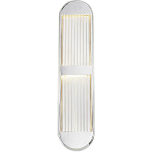 Alora WV330324PN PALAIS 24" WV POLISHED NICKEL CLEAR RIBBED ACRYLIC  26W LED 90 3000K AC LED