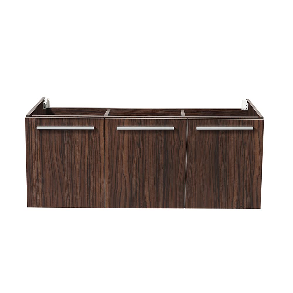 Fresca FCB8092GW Fresca Vista 48" Walnut Wall Hung Modern Bathroom Cabinet