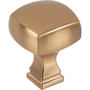 Jeffrey Alexander 278SBZ 1-1/8" Overall Length Satin Bronze Square Audrey Cabinet Knob