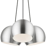 Piedmont 3 Light Polished Aluminum Globe Pendant (43393-66)