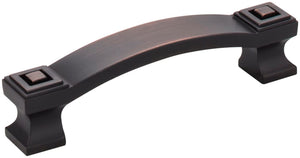 Jeffrey Alexander 585-96DBAC 96 mm Center-to-Center Brushed Oil Rubbed Bronze Square Delmar Cabinet Pull