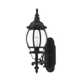 Livex Lighting 7520-04 Outdoor Wall Lantern with Clear Beveled Glass Shades, Black, 21" x 7" x 21"