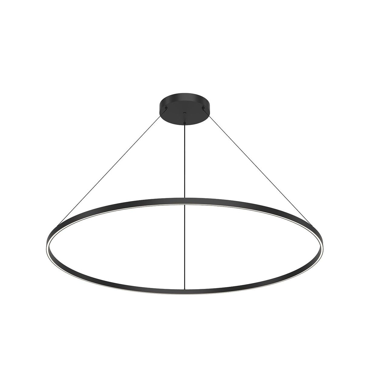 Kuzco PD87760-BK Cerchio 60" Pendant BK Aluminum Extrusion Up Down Duo Canopy 930 TRIAC 120 155W