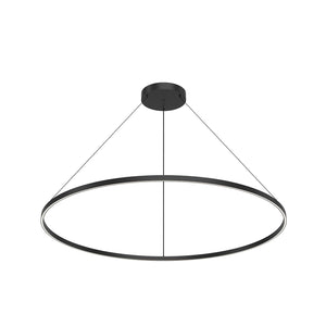 Kuzco PD87760-BK Cerchio 60" Pendant BK Aluminum Extrusion Up Down Duo Canopy 930 TRIAC 120 155W