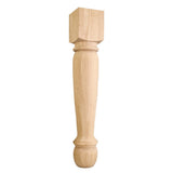 Hardware Resources P26-2RW 6" W x 6" D x 35-1/2" H Rubberwood Turned Post