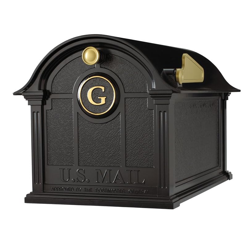 Whitehall 16504 - Balmoral Mailbox Monogram Package - Black