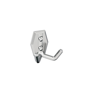 Amerock H3700826 Benton Double Prong Decorative Wall Hook Polished Chrome Hook for Coats, Hats, Backpacks, Bags Hooks for Bathroom, Bedroom, Closet, Entryway, Laundry Room, Office