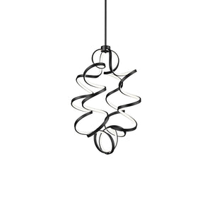 Kuzco CH93934-BK SYNERGY 34" CH Black 120V TRIAC/ELV LED 3000K 90CRI 107W