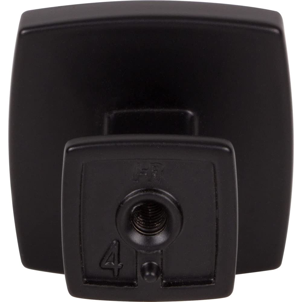 Jeffrey Alexander 141MB 1-1/4" Overall Length Matte Black Square Renzo Cabinet Knob