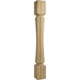Hardware Resources P70-5-42-RW 5" W x 5" D x 42" H Rubberwood Hexagonal Post