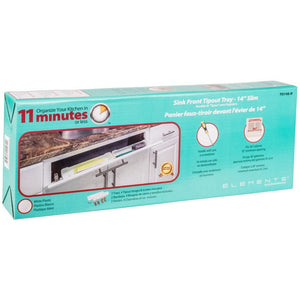 Hardware Resources TO14S-R 14-13/16" Slim Depth Plastic Tip-Out Tray Kit for Sink Front