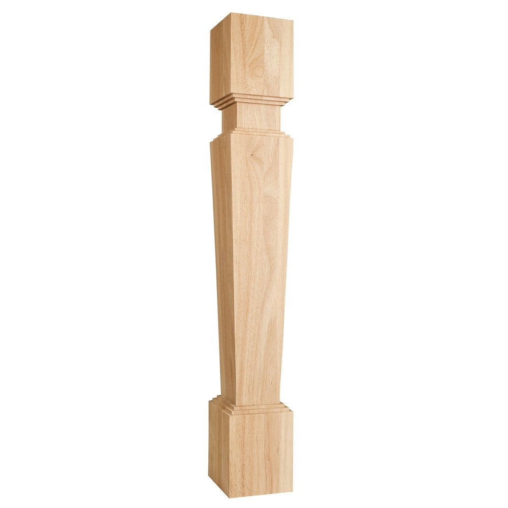 Hardware Resources P36RW 5" W x 5" D x 35-1/2" H Rubberwood Stacked Post