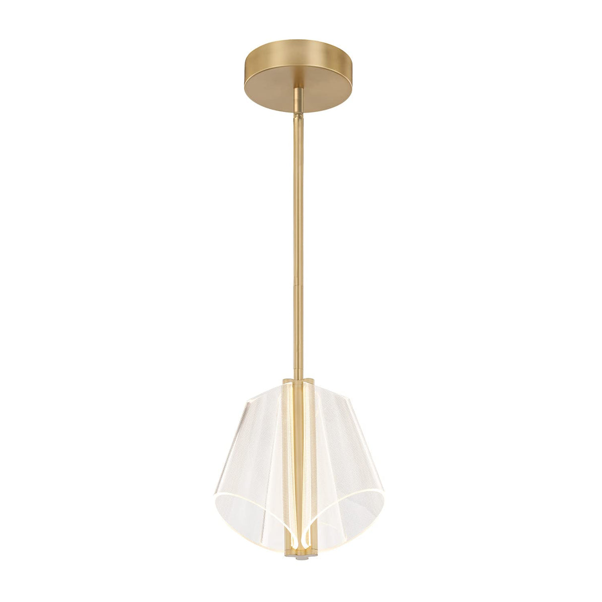 Kuzco PD62511-BG/LG MULBERRY 11" PD BRUSHED GOLD LIGHT GUIDE  44W LED 90 3000K DC LED