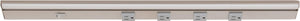 Task Lighting LP24QD8NDGSN30 24-1/2" 800 Lumen Direct Voltage DV Lighted Power Strip, Satin Nickel Finish, Grey Receptacles, 3000K Soft White